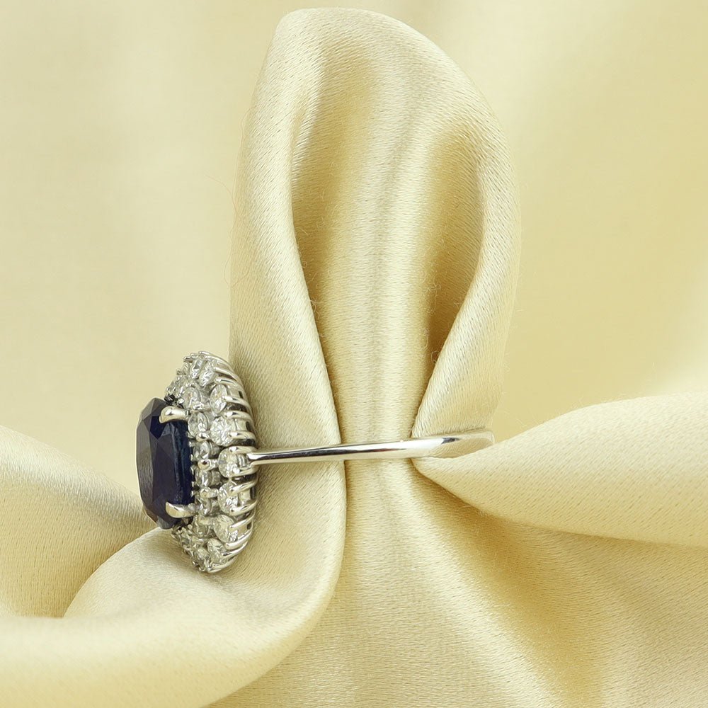 Anello oro bianco Zaffiro - Oro Tesori
